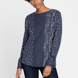 SALE❤️‍🔥NIC + ZOE Dotted Line Cuffed Sweater/Top